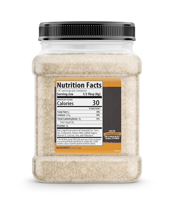Birch & Meadow Cane Sugar, 2.5 lb, Sweetener, Baking & More