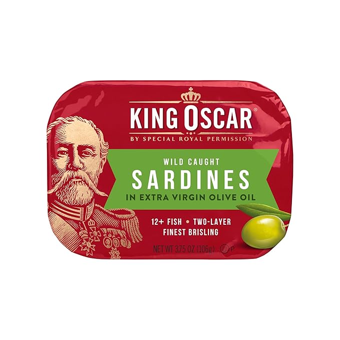 King Oscar Sardines Extra Virgin Olive Oil, 3.75-Ounce Cans (Pack of 12)