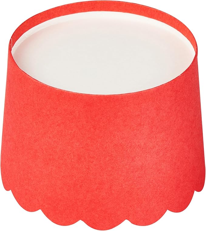 Panificio 10 Ounce Cupcake Wrappers, 200 Scalloped Baking Cups - Oven-Ready, Greaseproof, Red Paper Cupcake Liners, Disposable, For Birthdays, Baby Showers, Or Weddings - Restaurantware