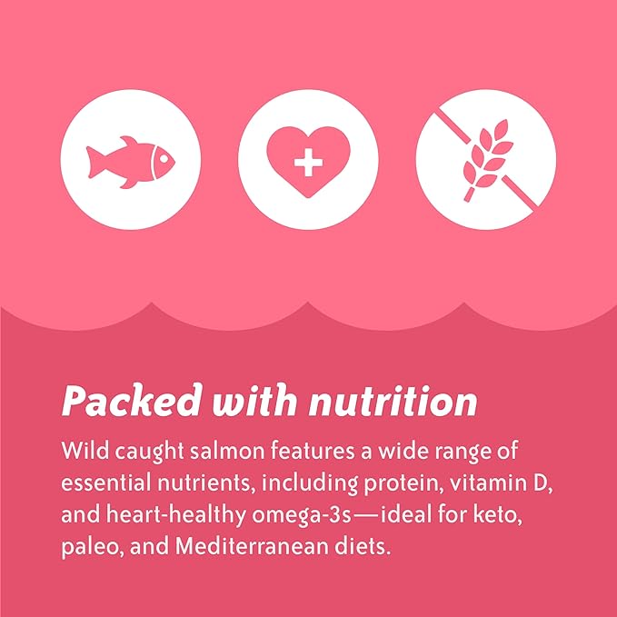 Chicken of the Sea Pink Salmon, 2.5 Ounce Packets (Pack of 12), Wild Caught Salmon, Skinless & Boneless, Lemon & Chive