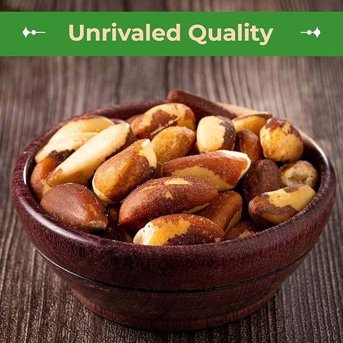 Sincerely Nuts Brazil Nuts Roasted and Salted (3 Lb. Bag) | Delicious Healthy Snack Food | Whole, Kosher, Vegan, Gluten Free | Gourmet Snack | Great Source of Protein, Vitamins & Minerals