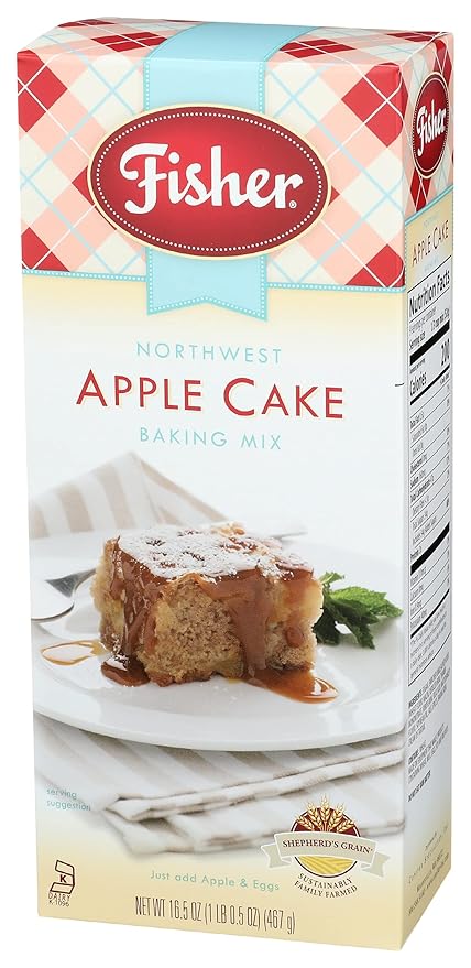 Fisher Northwest Apple Cake Mix, 16.5 OZ (Pack of 1)