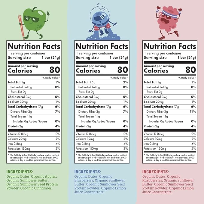 Skout Organic Kids Snack Bar Variety Pack (36 Pack) | Organic Kids Snack Bars | Plant-Based Nutrition | Vegan | Gluten, Dairy, & Soy Free
