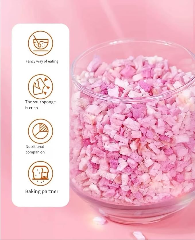 WEIJUEJIYI Freeze-dried diced Peach 100g (3.52oz) Dried Peach, Cake Decoration Ingredients, Vegetarian, No Additives, Dried Fruit