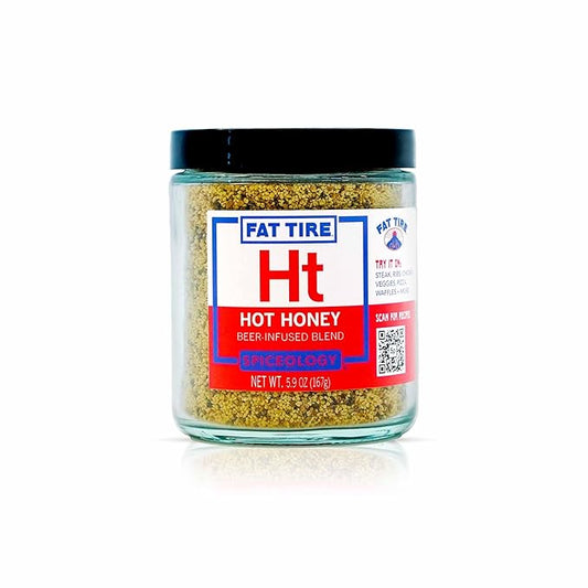 Spiceology – New Belgium Brewing Fat Tire Hot Honey Spice Blend – Sweet Heat Seasoning with Honey, Chili & Beer-Infused Flavor – Great on Chicken, Ribs, Pizza, Roasted Veggies & More – 5.9 oz
