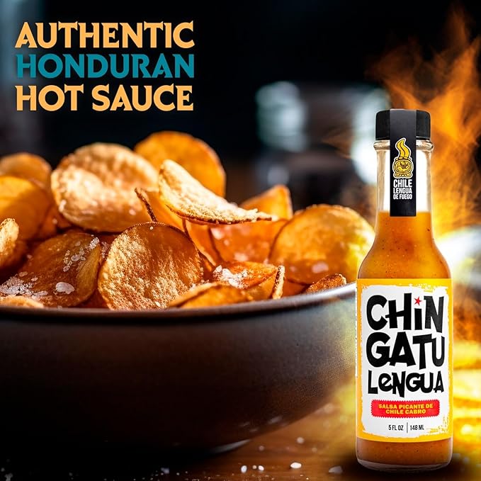 Hot Sauce | Chile Lengua de Fuego (Pack of 3, Cabro) – Classic Honduran Scotch Bonnet Red Sauce, Medium-High Heat, All-Natural & Bold