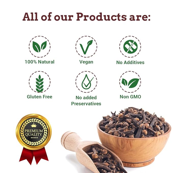 Whole Cloves - Premium Quality, Fresh & Aromatic, Non-GMO, Perfect for Cooking, Baking, and Beverages (3.5 oz) From SPICE MAGIC