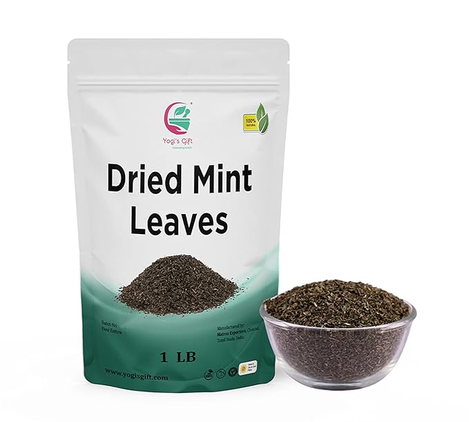 Dried Mint Leaves 1 LB | Peppermint Leaves For Tea & Savoury | Non-GMO, Ethically Sourced, Cut & Sifted | Bulk Tea Loose Leaf - Yogi?™s Gift®