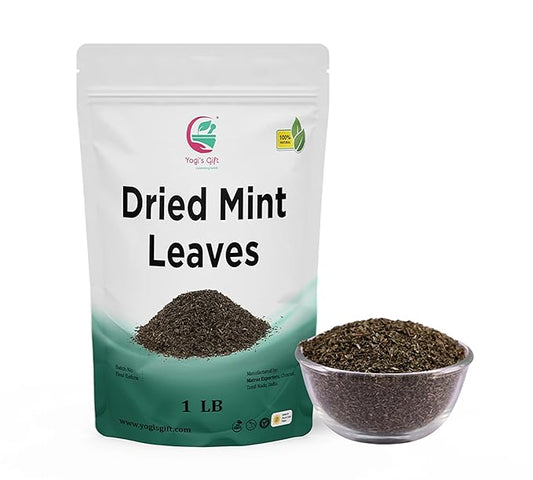 Dried Mint Leaves 1 LB | Peppermint Leaves For Tea & Savoury | Non-GMO, Ethically Sourced, Cut & Sifted | Bulk Tea Loose Leaf - Yogi?™s Gift®