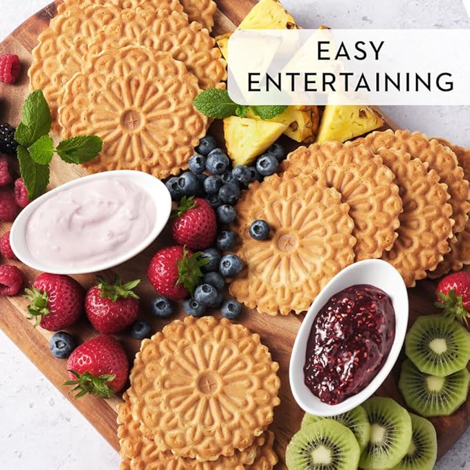 Reko Pizzelle Authentic Italian Style Waffle Cookie, Chocolate, 7 Ounce (Pack of 1)