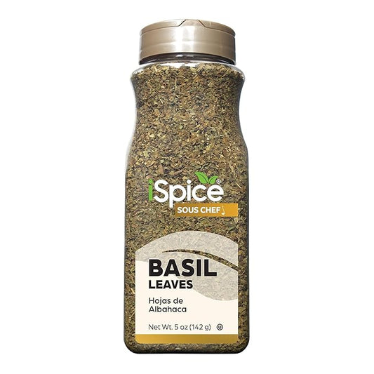 Herb Spice | Basil Leaves | 5 oz | Bulk Size | Kosher | Aromatic Herb