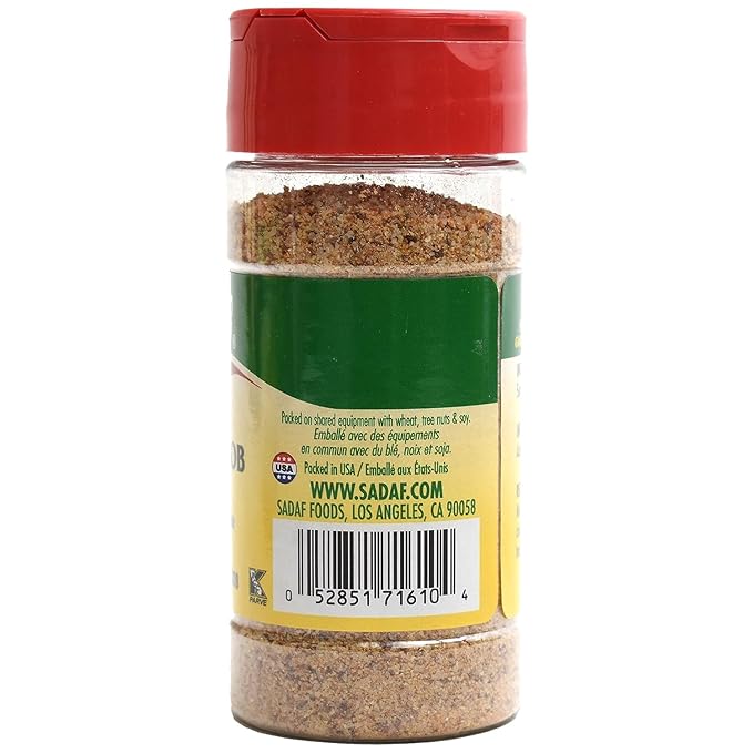 Sadaf Shish Kabob Seasoning - Kebab Seasoning for Cooking and Food Flavoring - Middle Eastern Spices and Seasonings - Persian Kabob Spice - Kosher - 2.5 Oz Bottle With Shaker Top