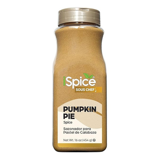 iSpice | Pumpkin Pie Seasoning | 16 oz | Bulk Size | Mixed Spices & Seasonings | Kosher