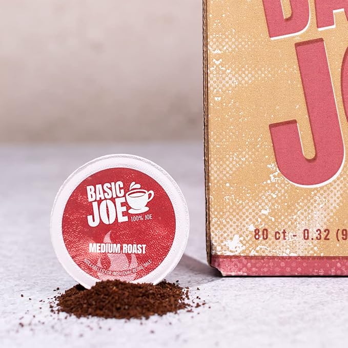 Basic Joe 80-Count 100% Arabica Medium Roast Single Serve Coffee Pods for K-Cup Keurig Brewers