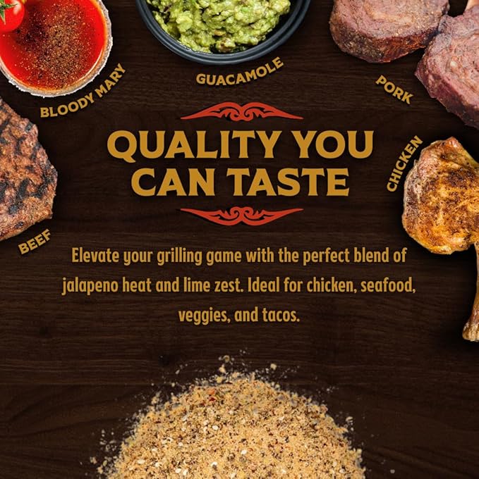 Big Poppa’s Jallelujah Lime Seasoning Salt – Bold Lime & Jalapeño Citrus Spice Blend for Tacos, Chicken, Shrimp & Cocktails – Flavor-Packed Seasoning for Grilling, Roasting & Backyard BBQ (12.9 Oz)
