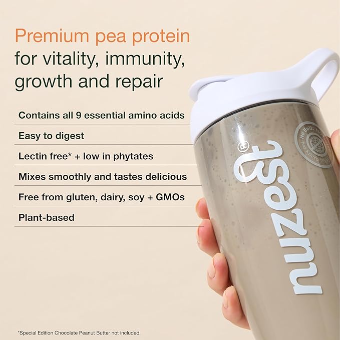 Nuzest - Pea Protein Powder - Clean Lean Protein, Premium Vegan Plant Based Protein Powder, Dairy