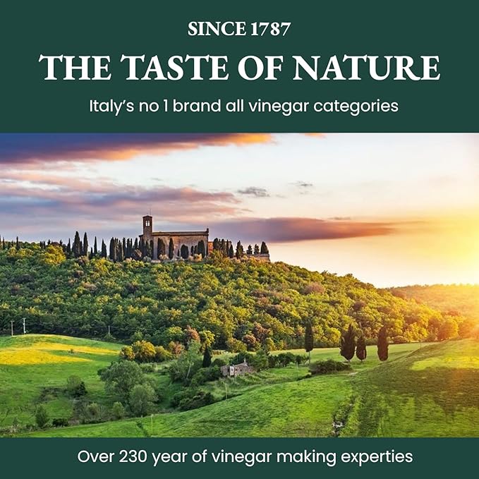 1787 PONTI Organic 100% Italian Red Wine Vinegar - Balanced Acidity and Harmonious Bouquets - Delicious with all Types of Salads, Seafood and Dark Meats - A Wonderful Addition to Baked Dishes - 16.9 Fl.Oz