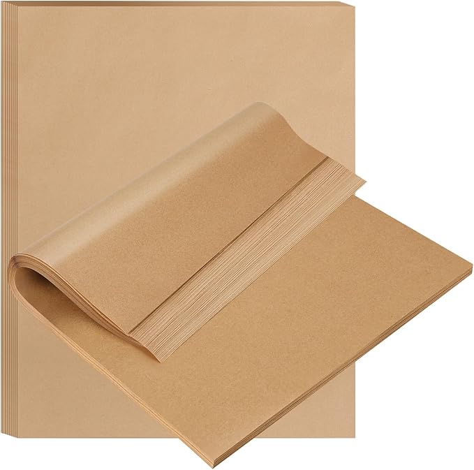 BYKITCHEN 12 x 16 Inch Parchment Paper Sheets, Non-Stick Precut Unbleached Baking Parchment Paper for Oven, Air Fryer, Grilling, Cooking & Steaming Bread Cake Cookie, Fit for Half Sheet Pans (120pcs)