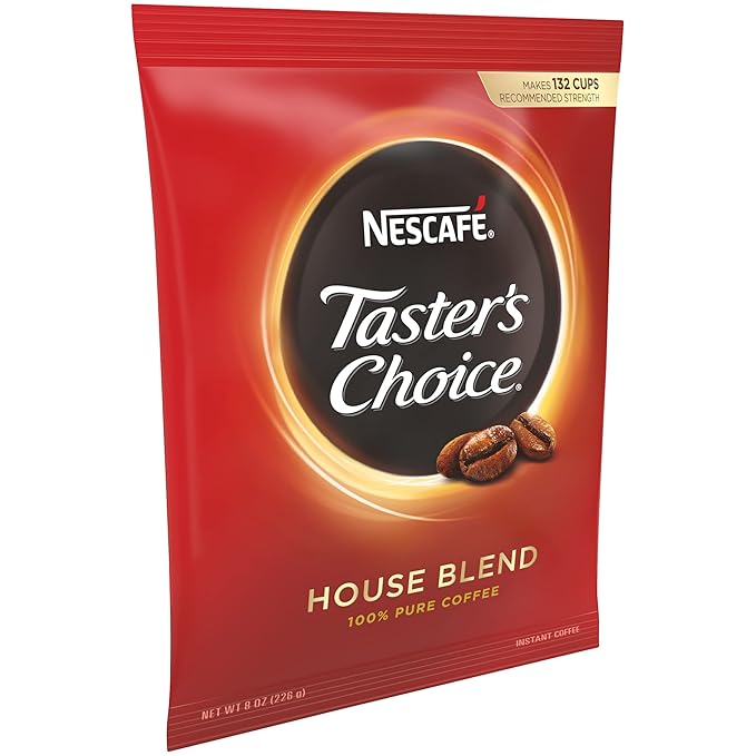 Nescafe Instant Coffee, Taster's Choice Light Roast House Blend, 8 oz Bulk Pouch