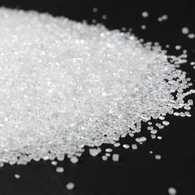 Edible White Sprinkles, White Sanding Sugar Sprinkles for Cake Decorating, Food Grade 150g, Cookie & Cupcake Topper Decoration, Ice Cream, Wedding Halloween Christmas Supplies