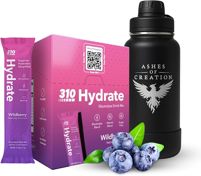 310 Nutrition Wildberry Electrolytes Powder Packets: Supercharge Your Water for Refreshed, Balanced, and Energized Hydration. Convenient on-The-go Packets Make it Easy to Stay hydrated During a b