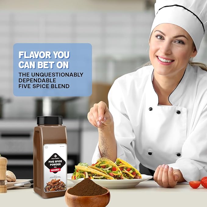 Dependable Food Chinese Five Spice Blend - 11 oz. Resealable Pouch - Natural, Non-GMO, Allergen-Free, No Additives, Kosher – Asian Spice Mix Seasoning