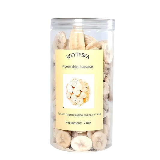 FD Banana Chips, freeze dried banana chips，dried bananas，Sugar Free, Crispy Fruit Snacks, Sealable and Canisterable, 7 oz/200g