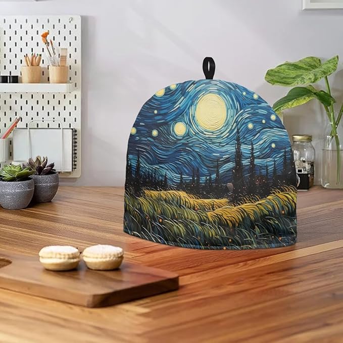 Generic Hudotybom Starry Sky Tea Cozy for Teapot Insulated Large Teapot Cover to Keep Warm Tea Kettle Cover Machine Washable Coffee Pot Cloth Covers Kitchen Home Decorations, CZA49