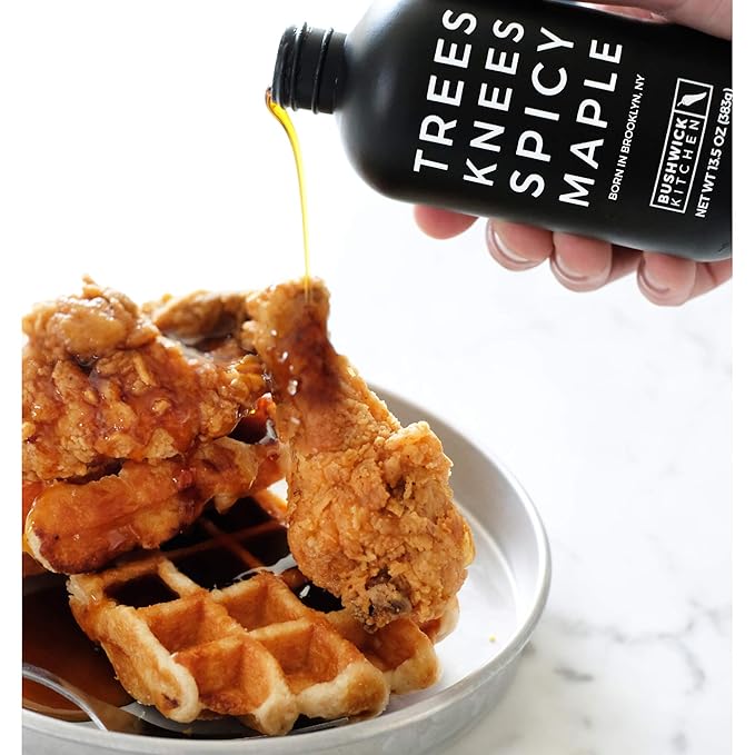 Trees Knees Spicy Maple, Organic Maple Syrup Infused with Habanero Peppers, 11.5 Ounce Bottle, Vegan, Gluten Free, Paleo-friendly, Grade-A, Great Food Gifts or Food Gift Basket