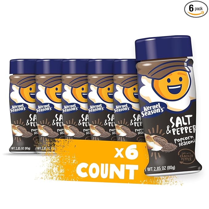 Kernel Season's Popcorn Seasoning, Salt & Pepper, 2.85 Oz (Pack of 6)