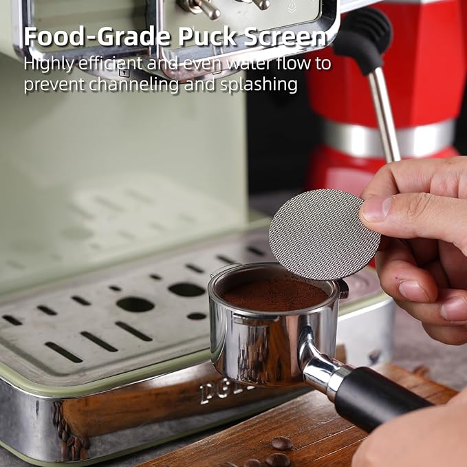 51mm Espresso Accessories Kit,316 Stainless Steel WDT Tool Espresso,Dosing Funnel and Puck Screen Set竊똄spresso Distribution Tool,Espresso Coffee Stirrer for Barista