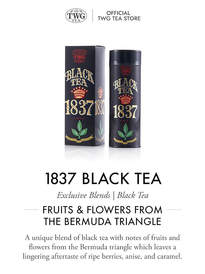 TWG Tea | 1837 Black Tea | Black Tea | Fruits & Flowers | Haute Couture Tin, 100g | Gift Set