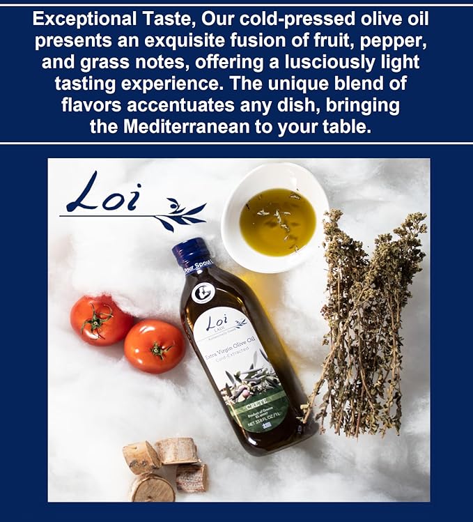 Loi Ladi - Extra Virgin Olive Oil from Crete, Greece by Chef Maria Loi, Authentic and Unfiltered - 33.8 Fl. Oz.