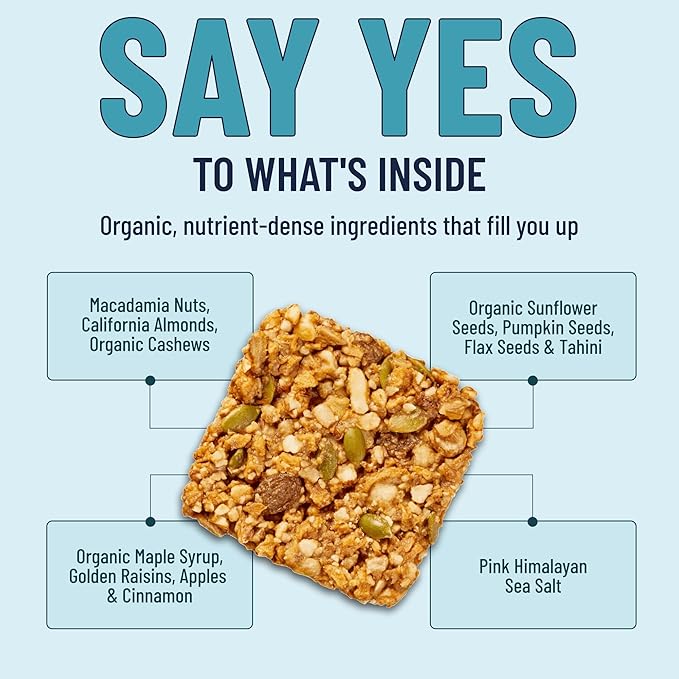 The YES Bar Apple Cinnamon Crisp ??Plant Based Protein, Decadent Snack Bar ??Vegan, Paleo, Gluten Free, Dairy Free, Low Sugar, Healthy Snack, Breakfast, Low Carb, Keto Friendly (Pack of 6)