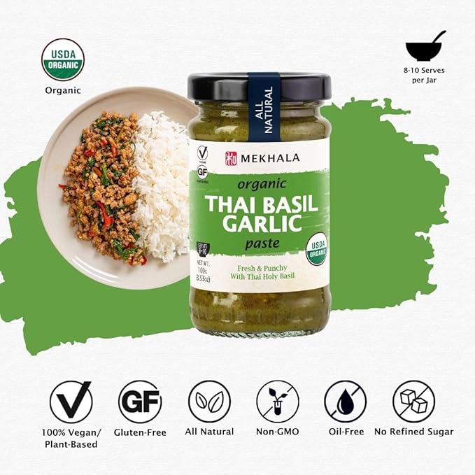 Mekhala Organic Gluten-Free Thai Basil Garlic