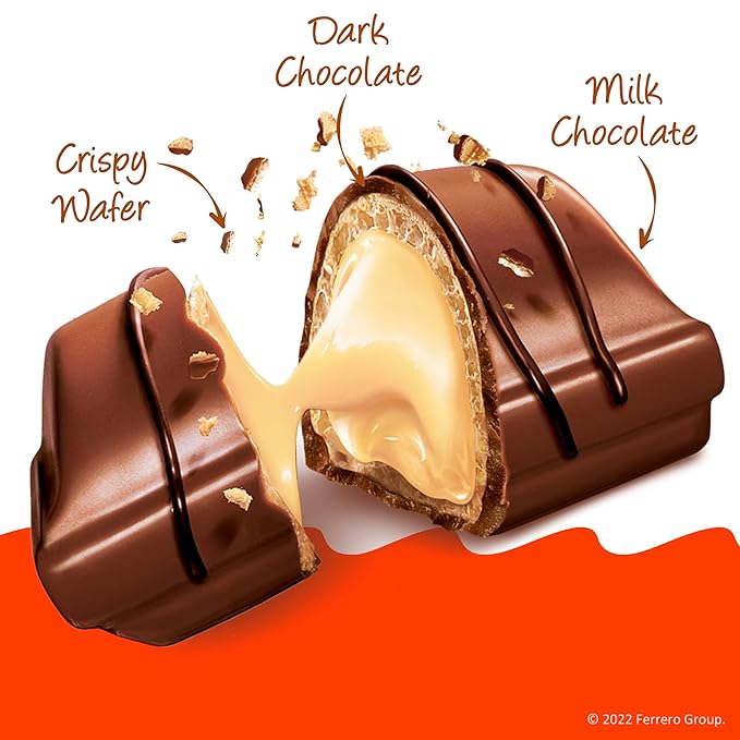 Kinder Bueno Mini, 125 Count Party Pack, Milk Chocolate and Hazelnut Cream, Individually Wrapped Chocolate Bars, 23.8 oz