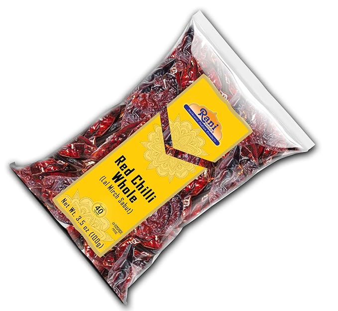 Rani Chilli Whole (Lal Mirch Sabut) 3.5oz (100g) ~ All Natural | Vegan | No Colors | Gluten Friendly | NON-GMO | Kosher