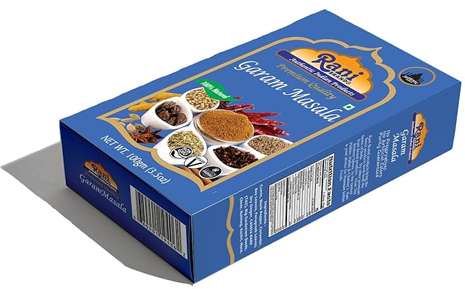 Rani Garam Masala Indian 11-Spice Blend 3.5oz (100g) Box Spice ~ All Natural, Salt-Free | Vegan | No Colors | Gluten Friendly | NON-GMO | Indian Origin