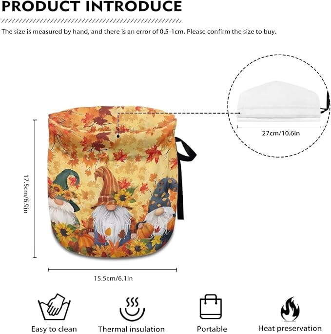 Gnome Tea Cozy Keep Warm Teapot Insulated for All Saints' Eve Soft & Washable Teapot Insulation Cover for Halloween Day Party