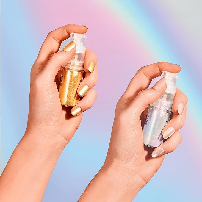 Fancy Sprinkles Fancy Dust Duo Premium Edible Glitter Spray for Sparkling Food & Drinks No Taste or Texture (4gm, Moonstone & Fool's Gold Edible Glitter)
