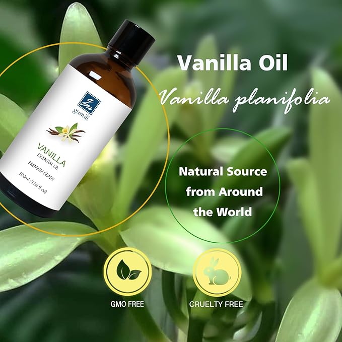 Vanilla Essential Oil 200ML, Natural Vanilla Oil Scented Oils for Aromatherapy & Diffuser-100ML(Pack of 2)