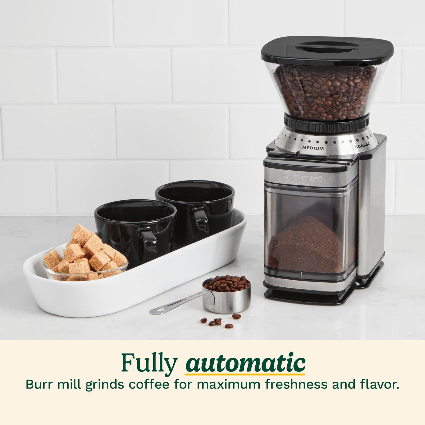 Cuisinart Electric Burr Coffee Grinder, 18-Position Selector, 4-18 Cups