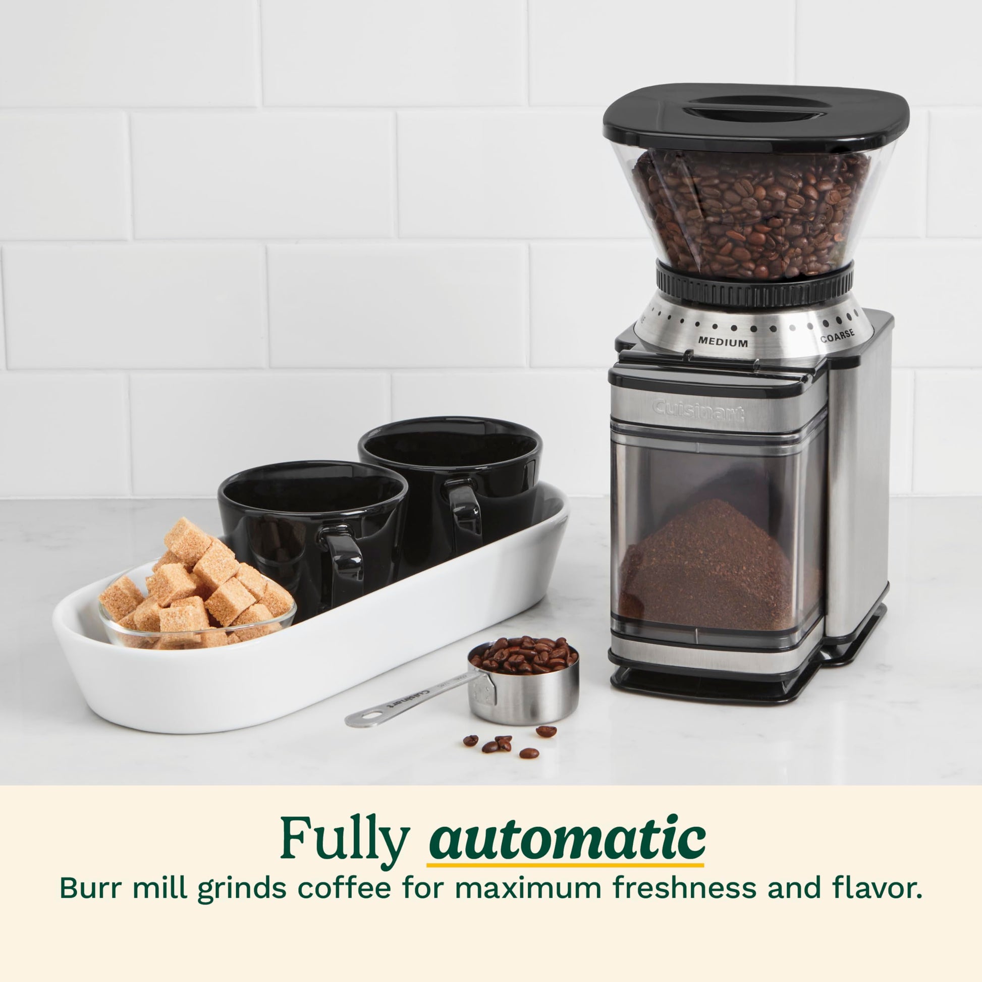 Cuisinart Electric Burr Coffee Grinder, 18-Position Selector, 4-18 Cups