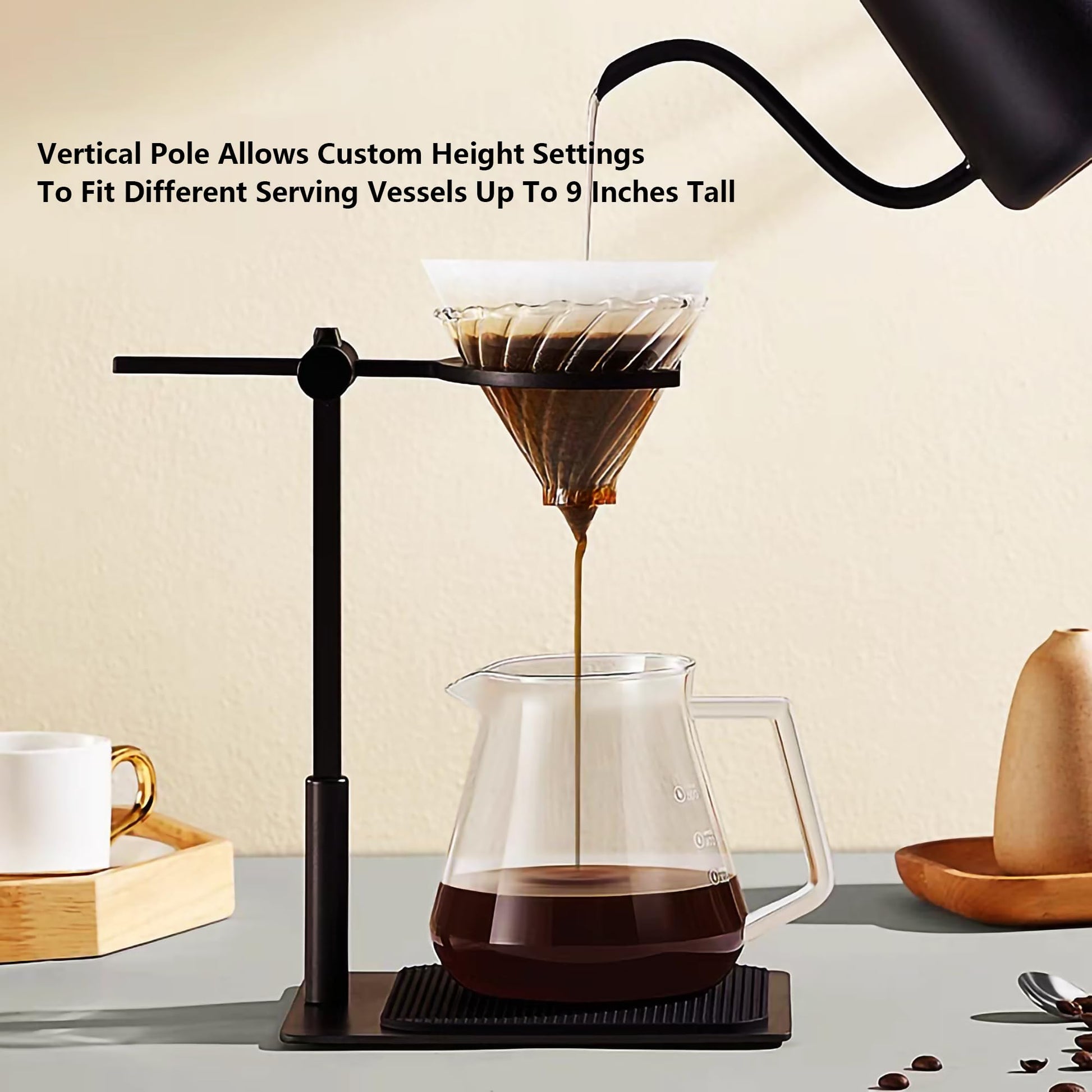 Makidar Pour Over Coffee Station Coffee Dripper Stand Stainless Steel