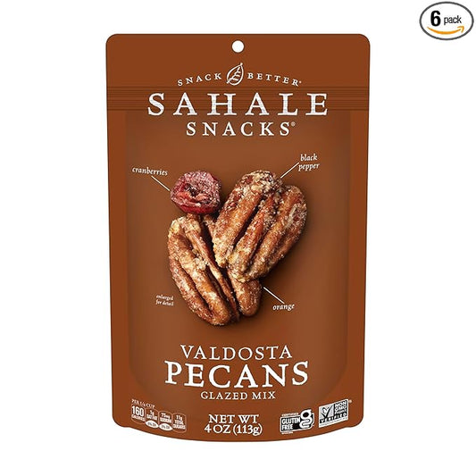 Sahale Snacks Valdosta Pecans Glazed Mix, 4 Ounces (Pack of 6)