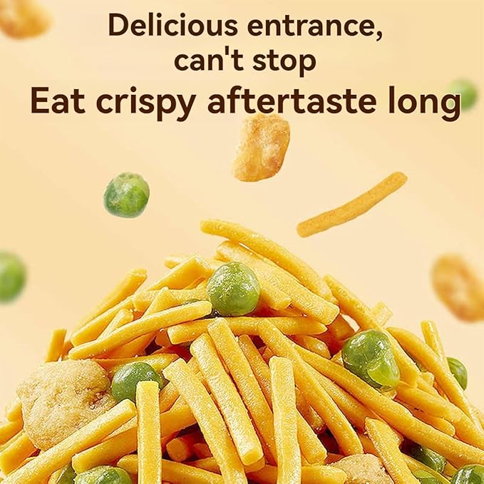 Crispy strips, bean fruits 7.05OZ/200g, Green Bean Chips mixed flavors include green beans, broad beans and crispy strips, fresh, fragrant and crispy snacks.