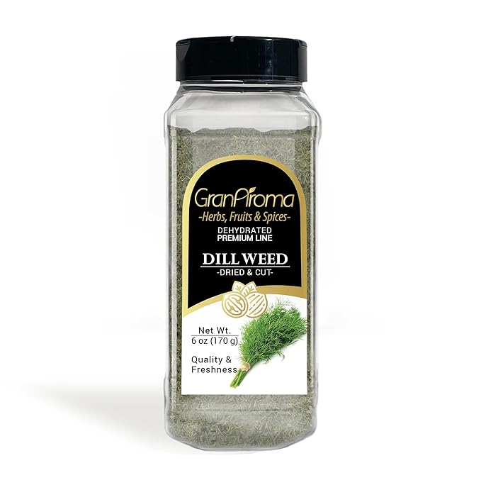 GranAroma Dill Weed, Aromatic Herb for Cooking, Pickling, and Seasoning (6 Ounce)