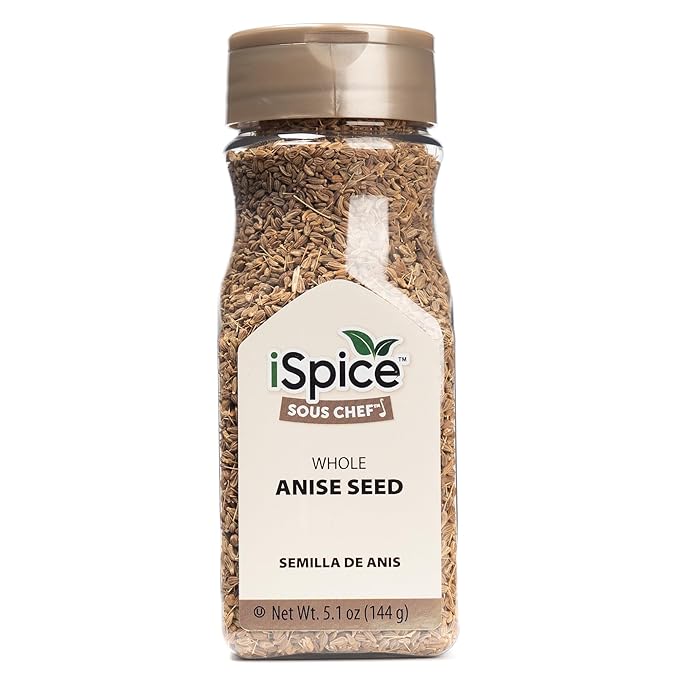 iSpice - Anise Seed Whole, Anise Seeds for Baking Cooking and Tea, 5.1oz (144g)