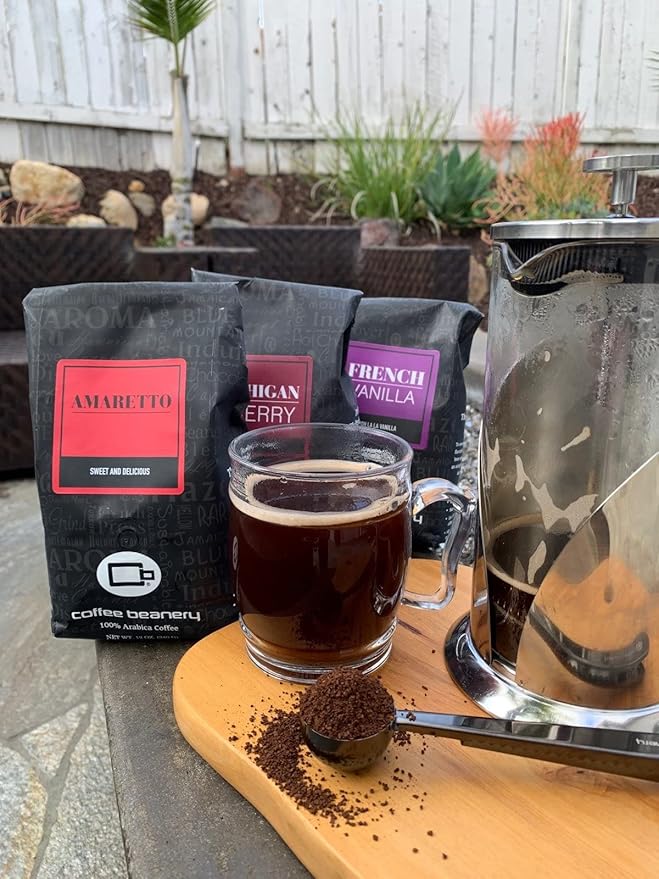 Amaretto Flavored Coffee, Specialty Arabica Coffee, Medium Roast, 12 ounce, Automatic Drip (Ground)