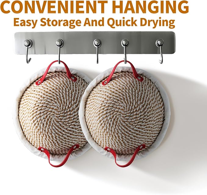 Cotton Rope Banneton Bread Proofing Basket Setï¼? Pack Round Proofing Baskets For Sourdough Bread Baking Bowls with Liners,sourdough proofing basket For Homemade Bread